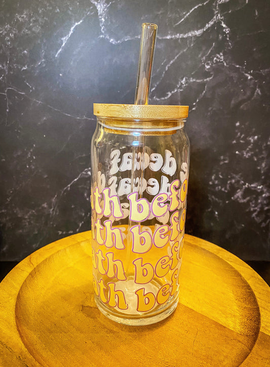 Ready To Ship - Death Before Decaf Glass