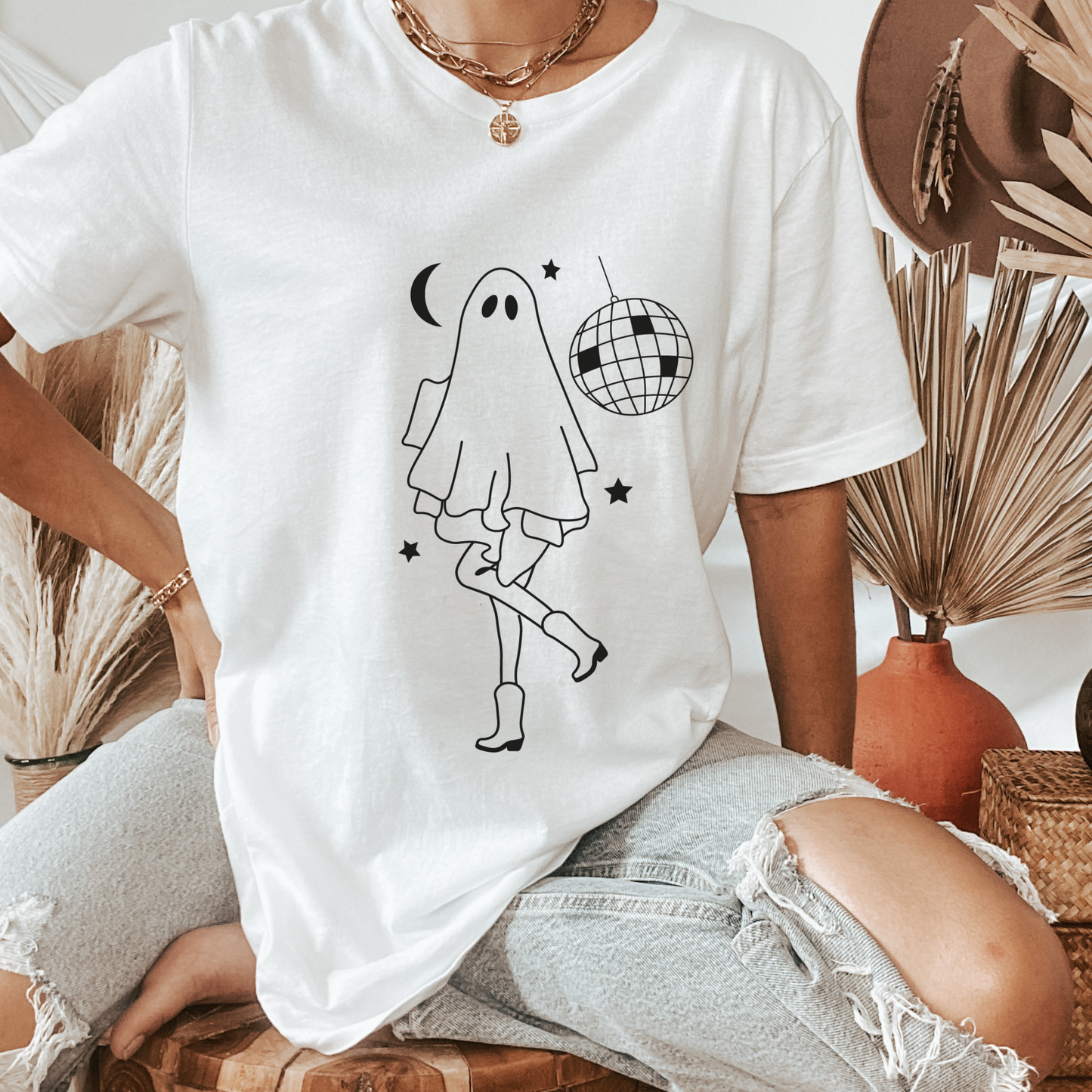 Ready To Ship- Disco Ghost Tee
