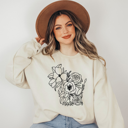 Wisconsin Floral Crewneck