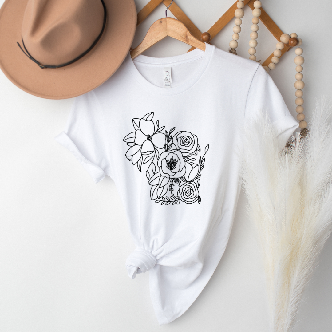 Wisconsin Floral Tee