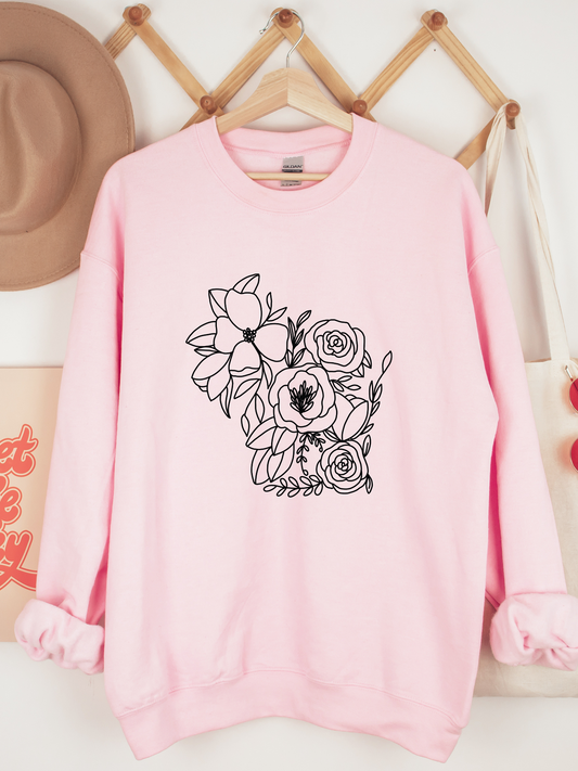 Wisconsin Floral Crewneck