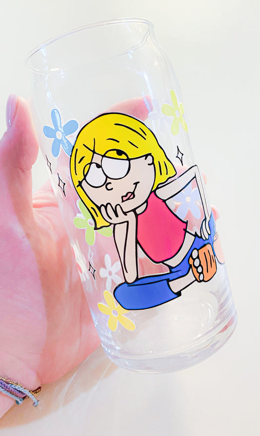 Lizzie Beer Can Glass