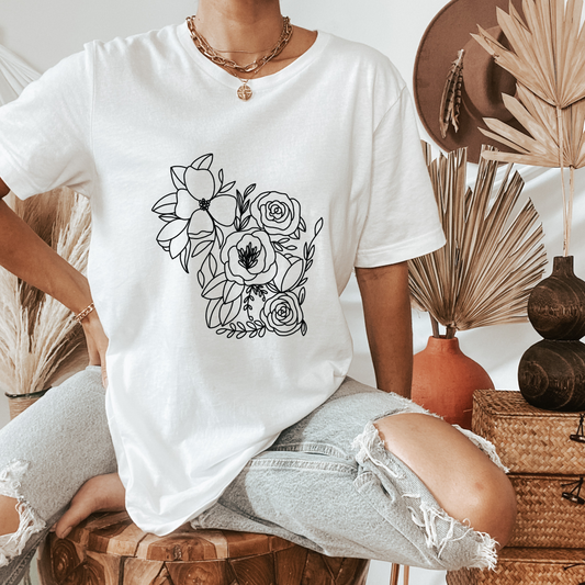 Wisconsin Floral Tee